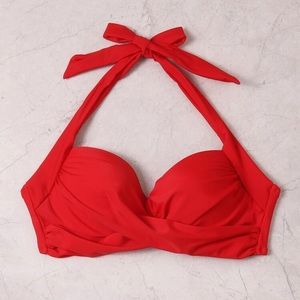 Ruched Underwire Halter Bikini Top